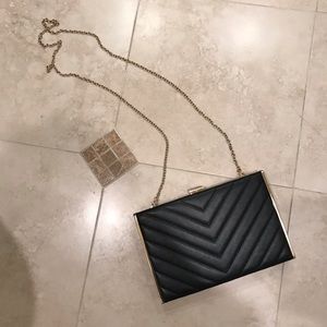 Marciano Chevron Quilted Clutch